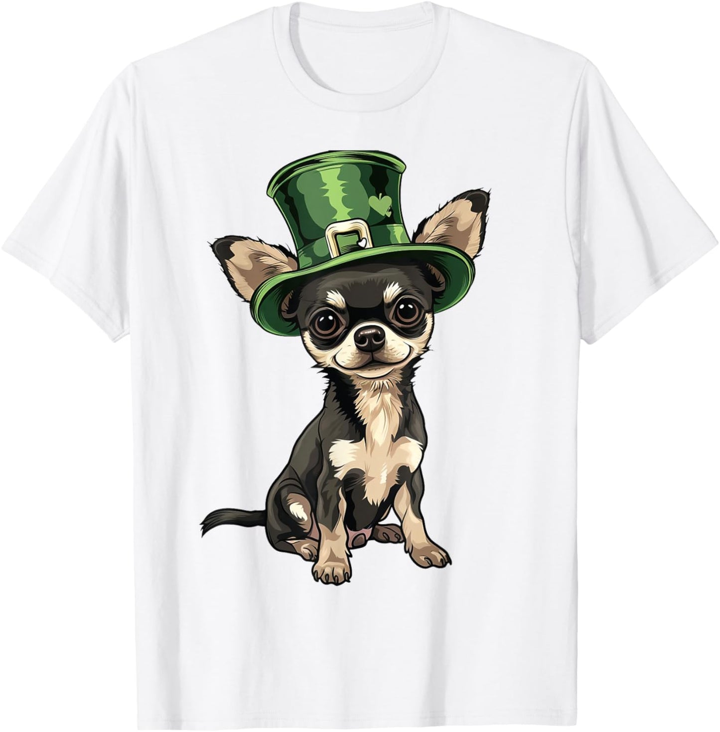 Saint Patricks Day Chihuahua Dog Shamrock Hat Gifts Women T-Shirt
