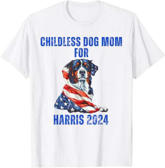 Kamala 2024 Childless Dog Mom for Harris 2024 T-Shirt
