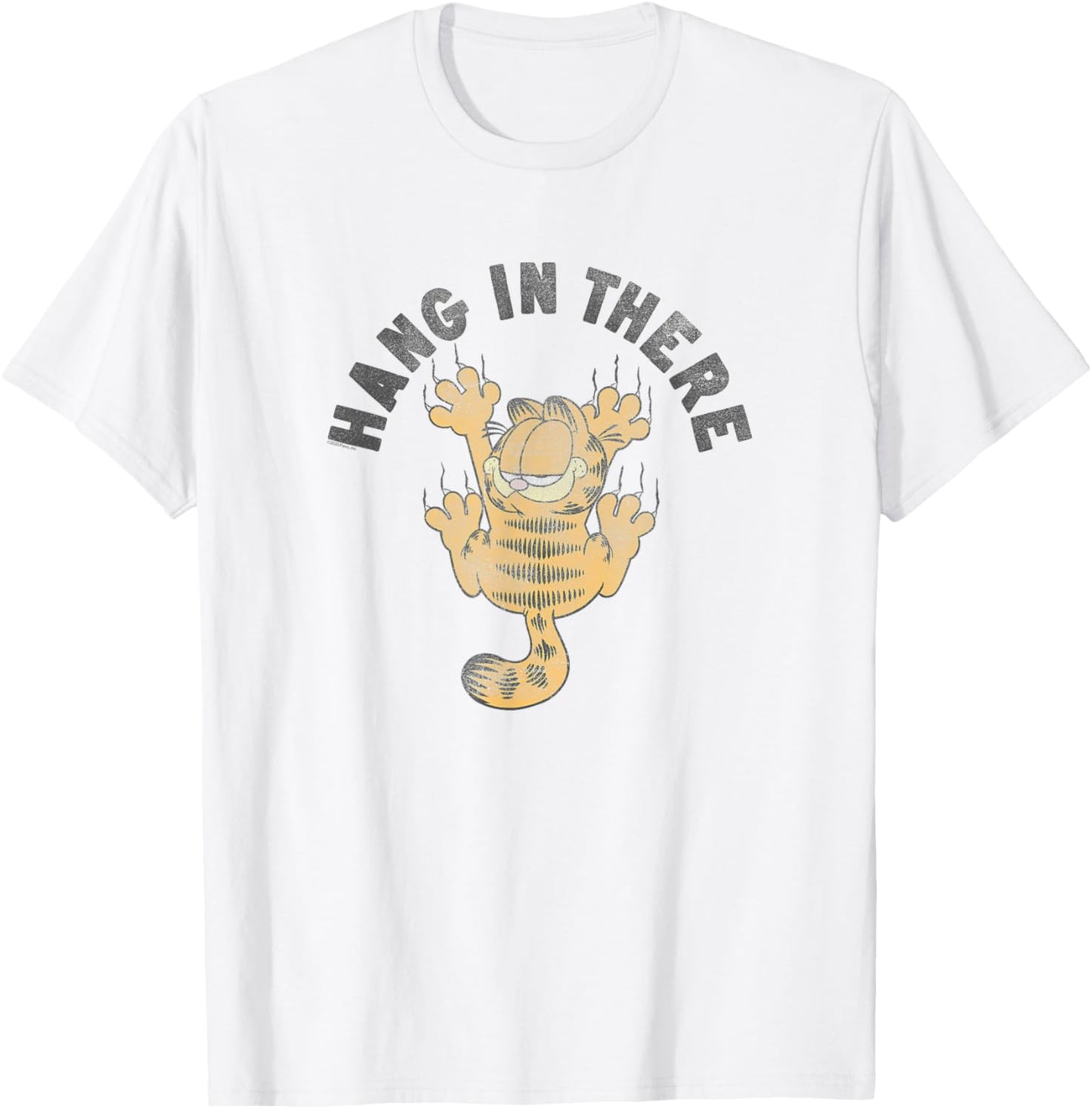 Garfield Hang in There Claw Marks Cartoon Cat T-Shirt