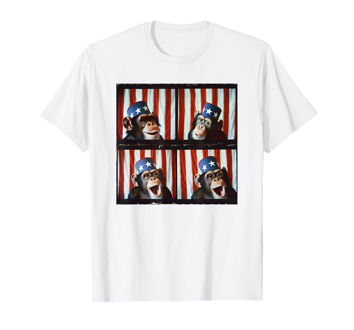 Monkey Patriotic Animal American Flag 4th Of July Monkey T-Shirt for Women Kids Men