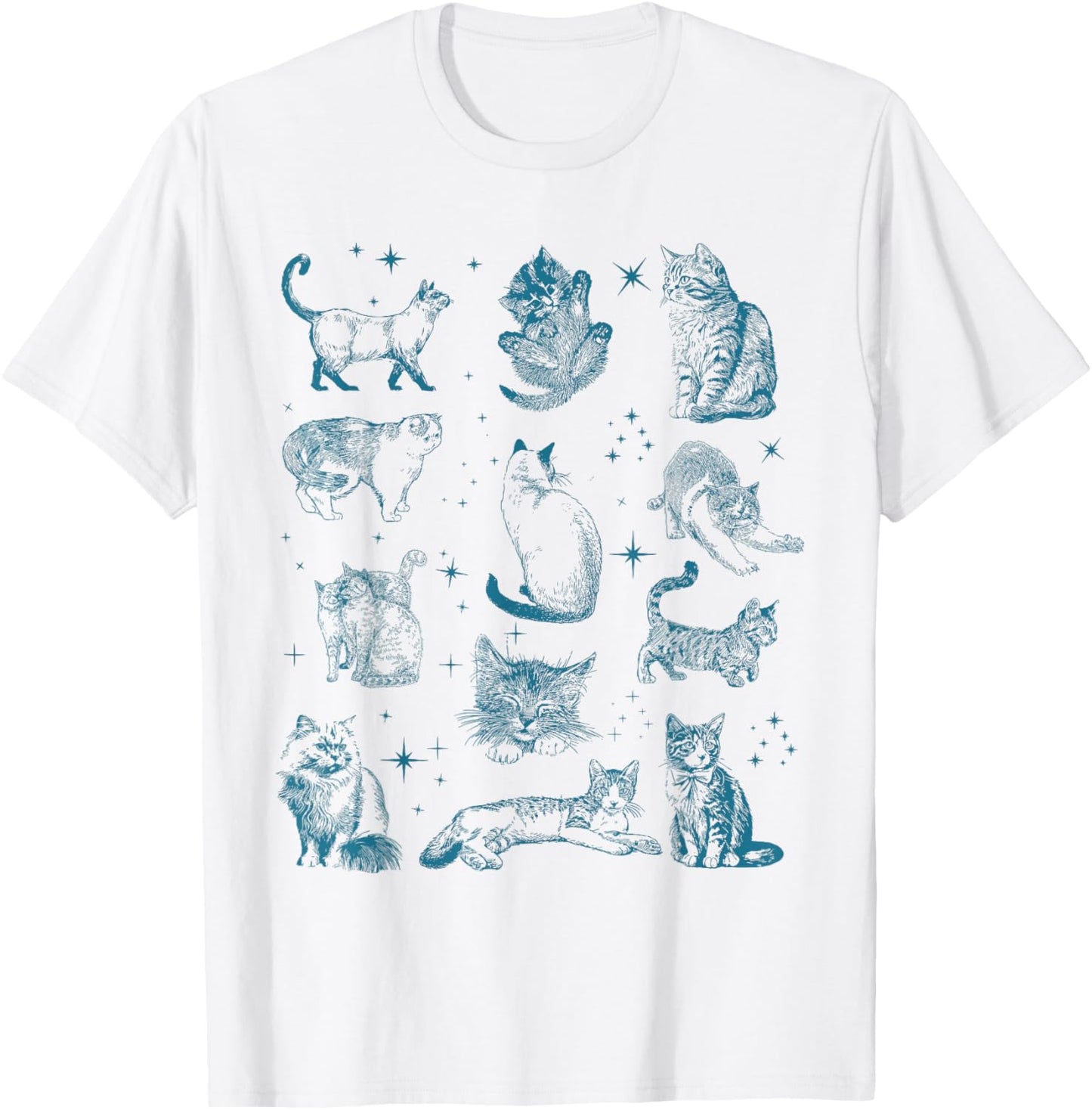 Vintage 90s Tattoo Cat Retro Kitten Nature Cat Lover Cat Mom T-Shirt