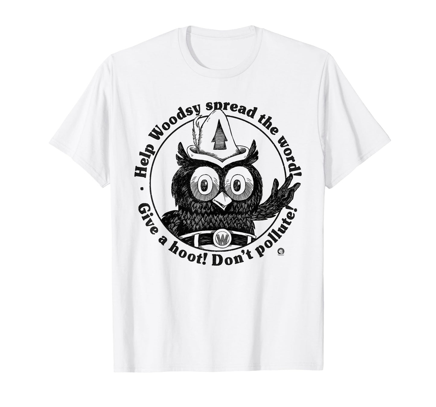 Woodsy Owl Give a Hoot Don't Pollute 70s Vintage T-Shirt
