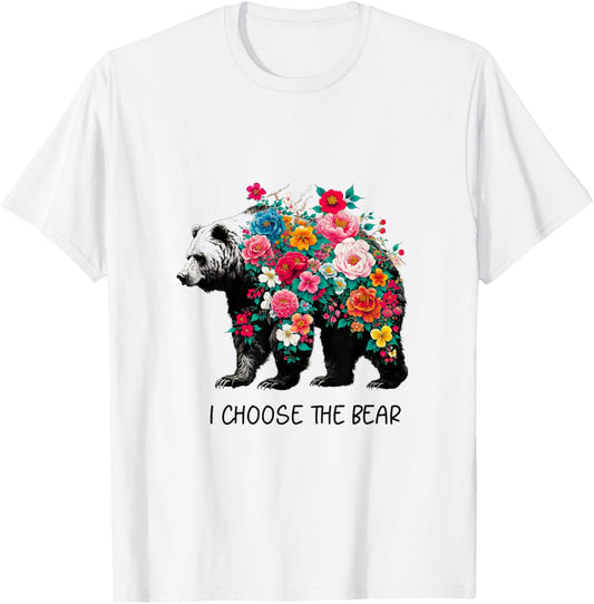 I Choose the Bear funny meme Cottagecore Aesthetic Bear T-Shirt