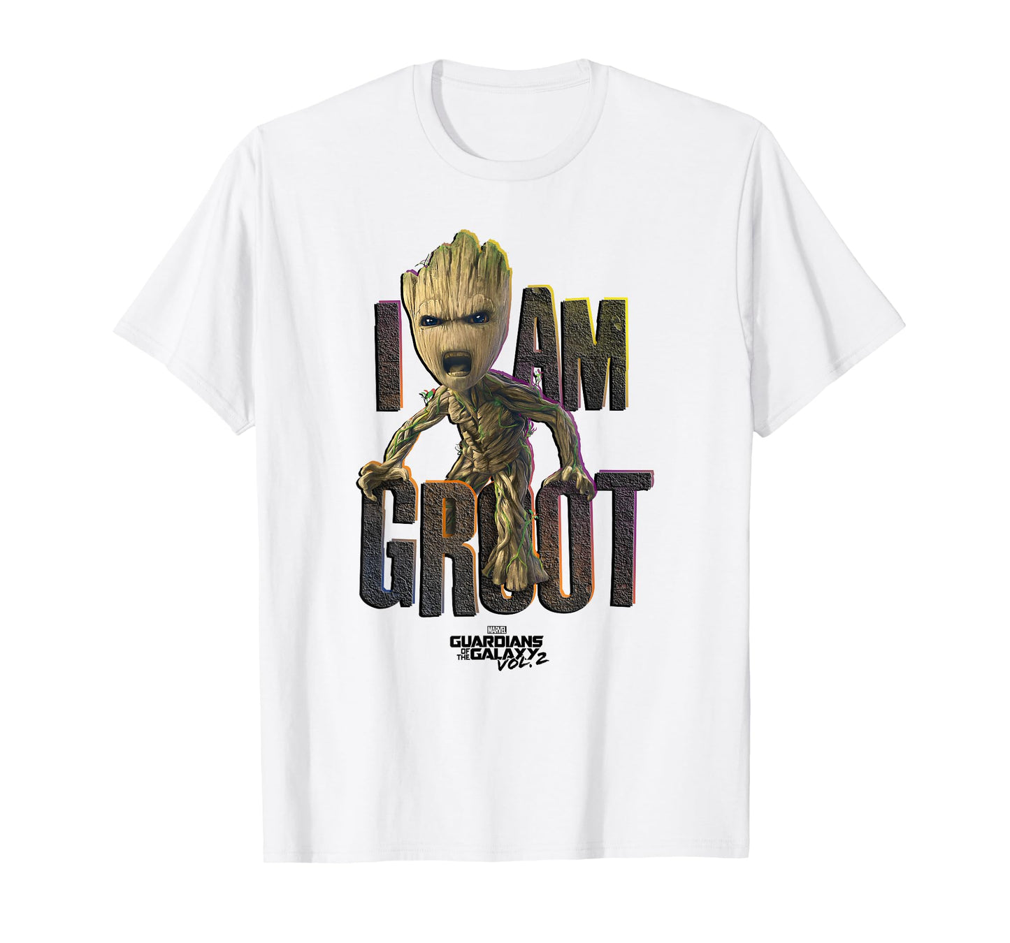 Marvel Guardians Vol.2 I AM GROOT Cute Angry T-Shirt C1 T-Shirt