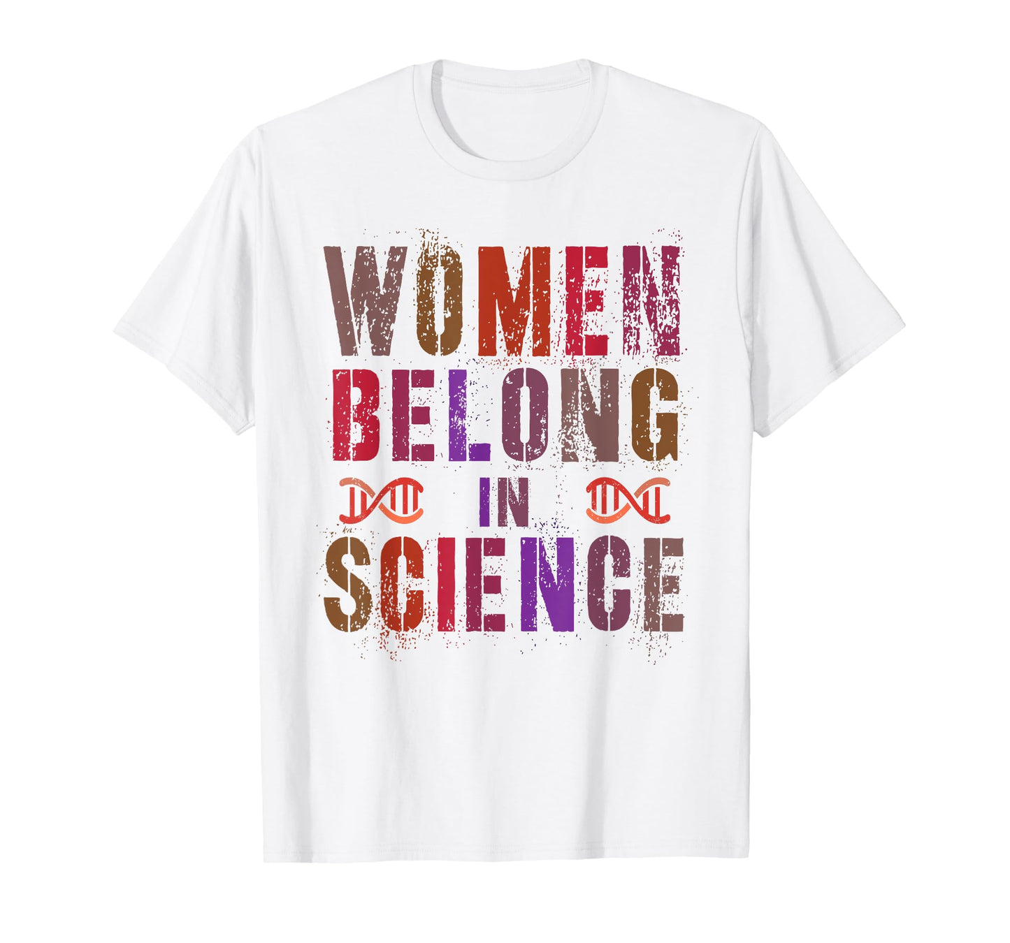 Girls WOMEN BELONG In SCIENCE Pink Technology Squad Engineer T-Shirt