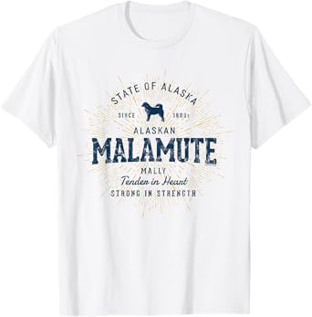 Retro Vintage Alaskan Malamute T-Shirt