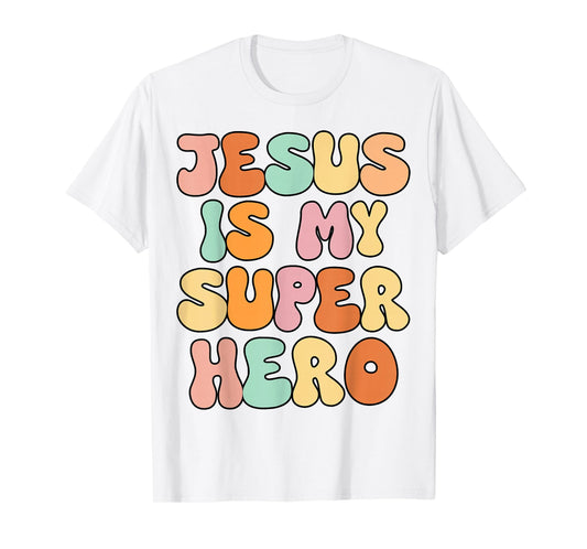 Girls Jesus is My Superhero Christian Sister God Toddler Kid T-Shirt