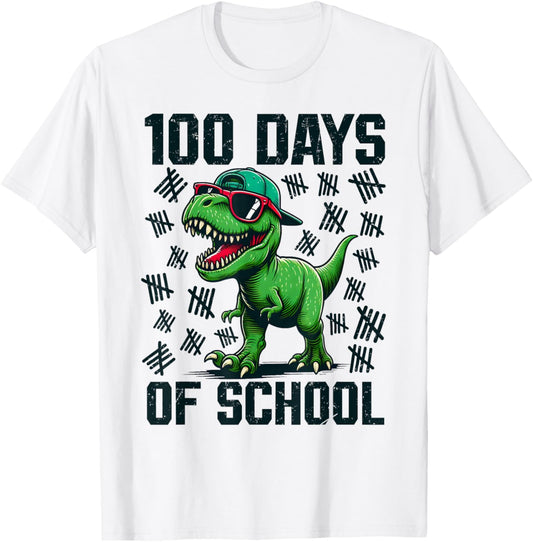 100 Days of School Dinosaur 100th Day Of School Boys Toddler T-Shirt