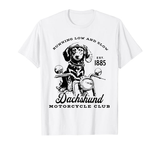 H&H New Life Clothing Unisex-Adults Dachshund Motorcycle Club Funny Quotes T-Shirt, Grey, Small