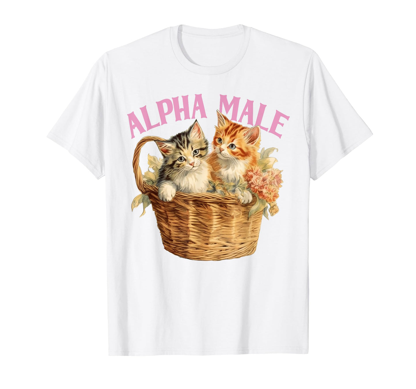 Alpha Cat Male Ironic Funny Kitten Weird Y2K Humor Kittens T-Shirt
