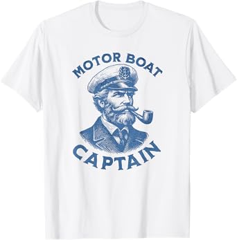 Funny Motor Boat Captain T-Shirt