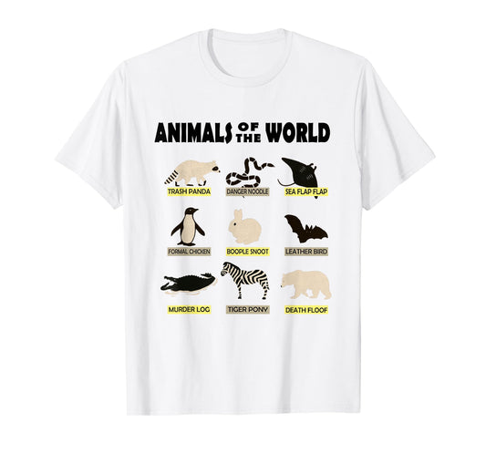 Animals of the World - Cute and Funny Animal Shirt T-Shirt