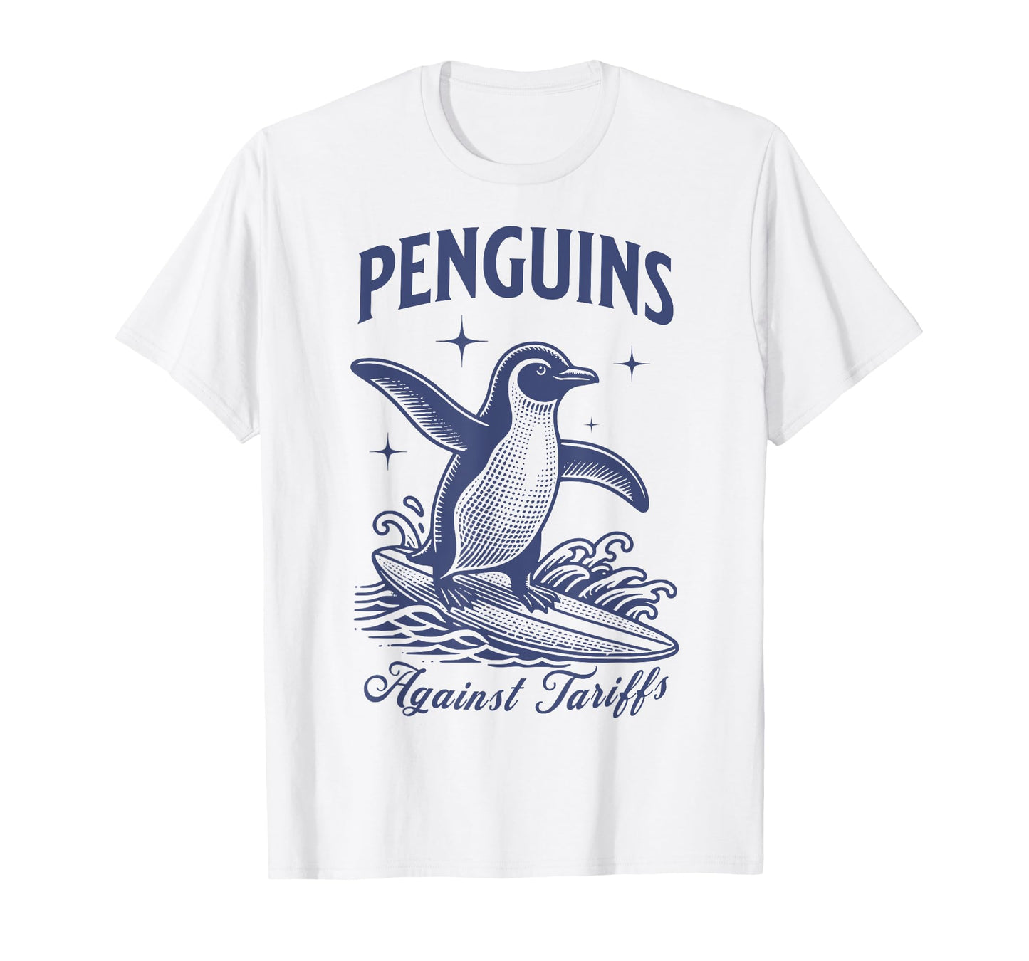 Penguins Against Tariffs Resist Penguins Activism Graphic T-Shirt