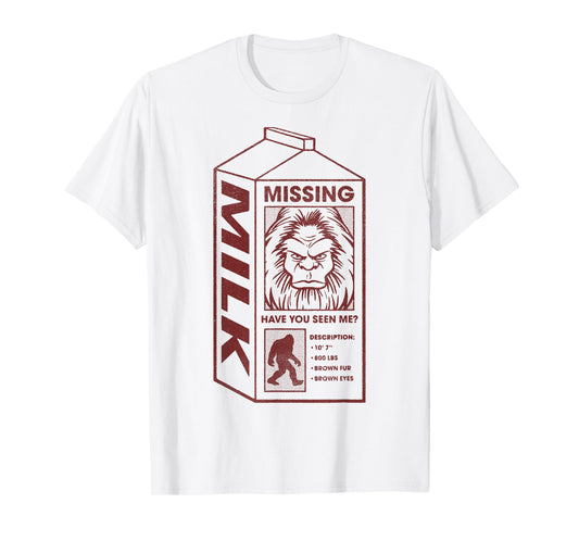 Milk Carton Missing Bigfoot T-Shirt