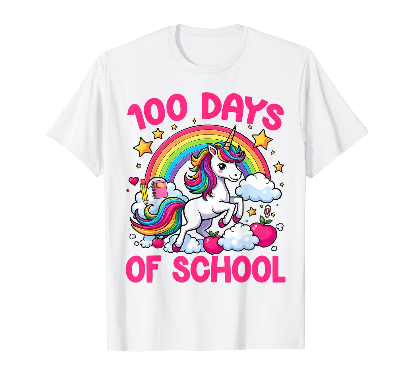 100 Days Of School Unicorn Teacher Girls Happy 100 Days T-Shirt