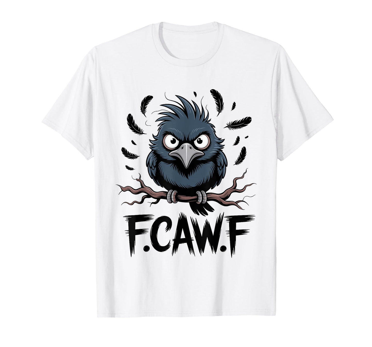 F-Caw-F Raven Moon Gothic Halloween, Black Crow Bird Lover T-Shirt
