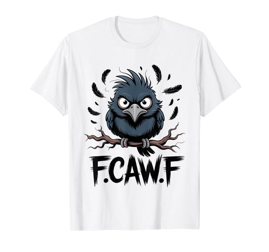 F-Caw-F Raven Moon Gothic Halloween, Black Crow Bird Lover T-Shirt