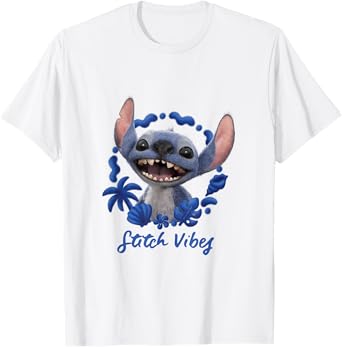 Disney Lilo & Stitch Stitch Vibes Cute Face Portrait T-Shirt