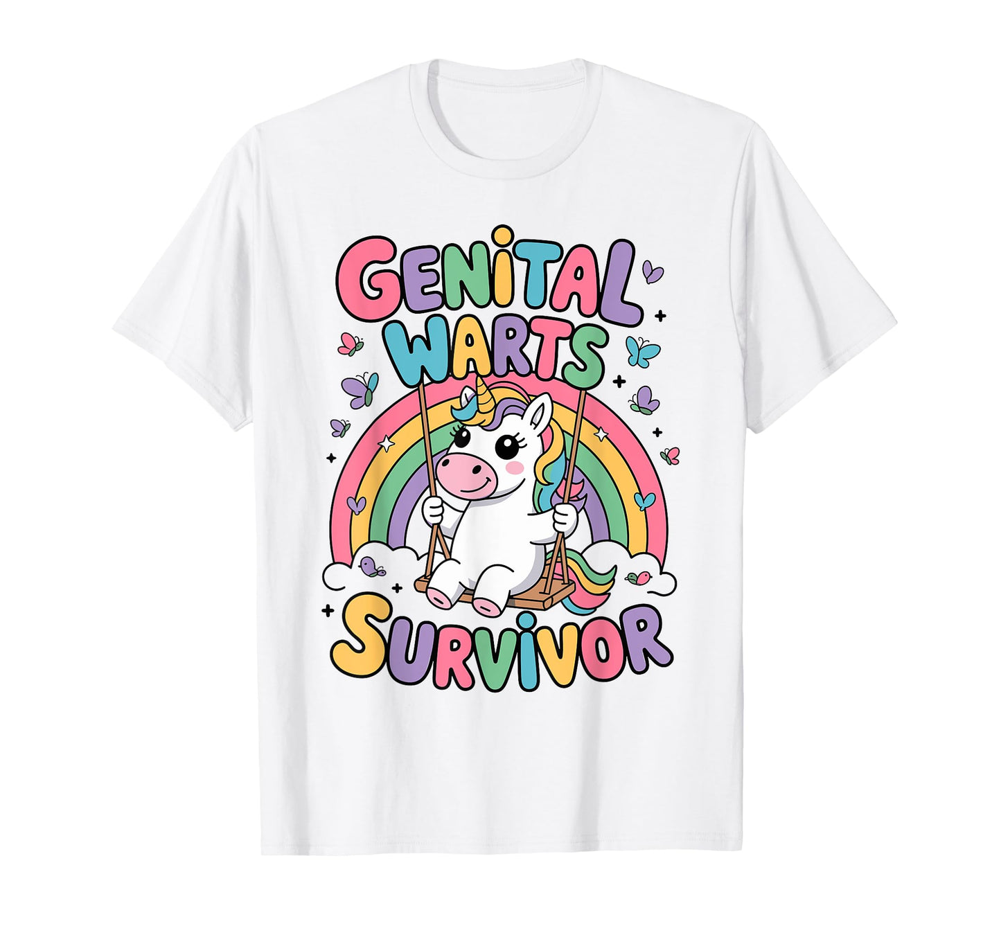 Genital Warts Survivor, Embarrassing Unicorn T-Shirt