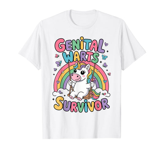 Genital Warts Survivor, Embarrassing Unicorn T-Shirt