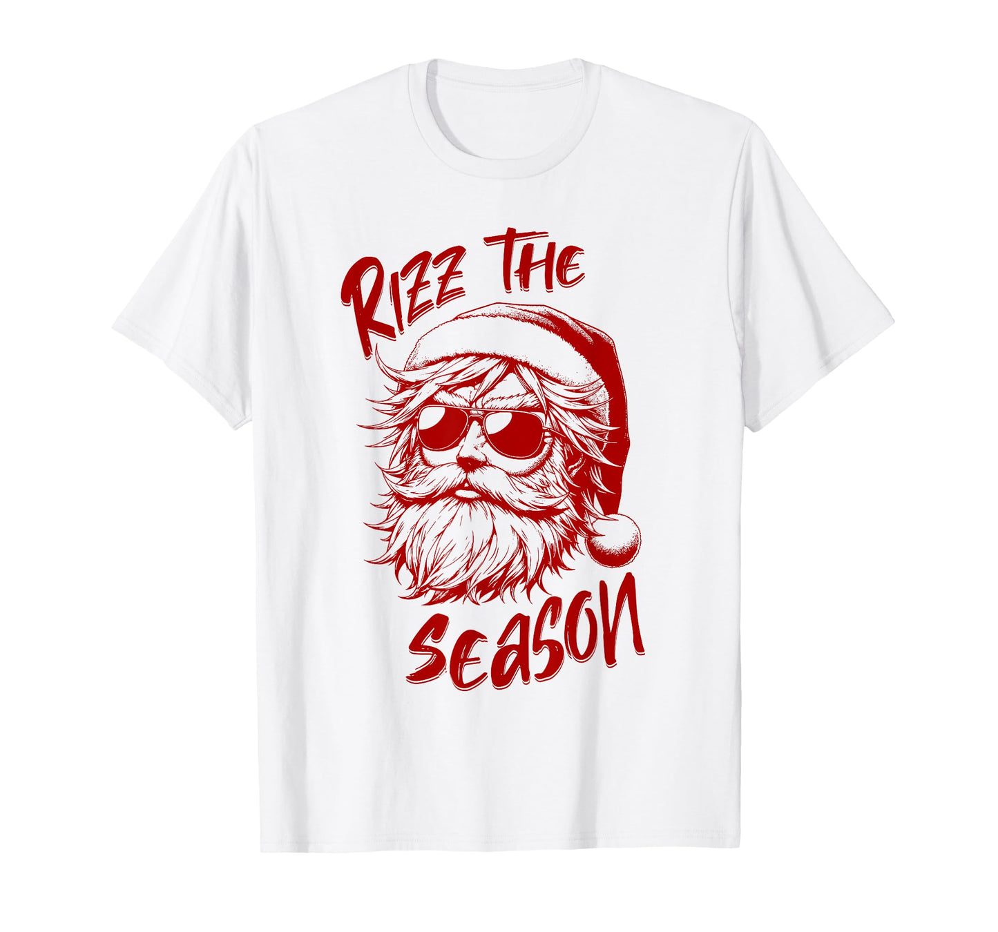 Rizz The Season Kids Teens Boys Anime Christmas Santa Claus T-Shirt
