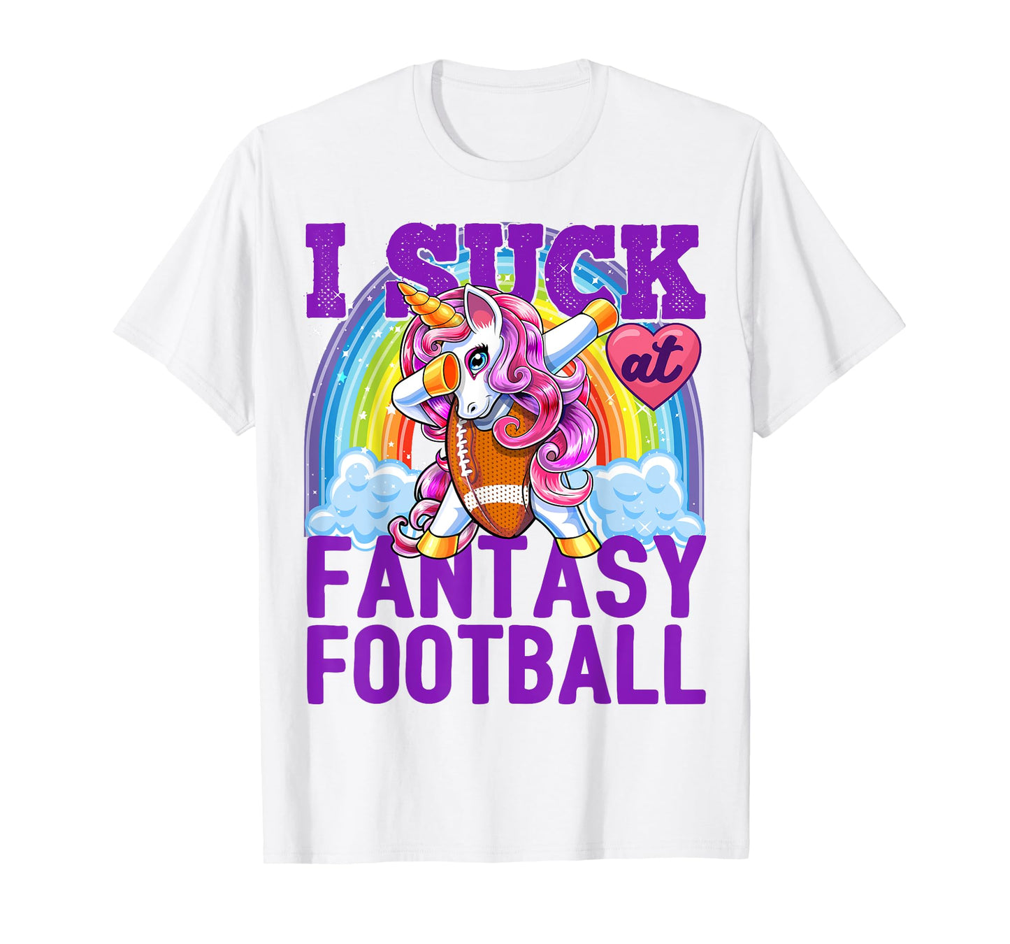 I Suck at Fantasy Football Dabbing Unicorn Loser Shirt Men