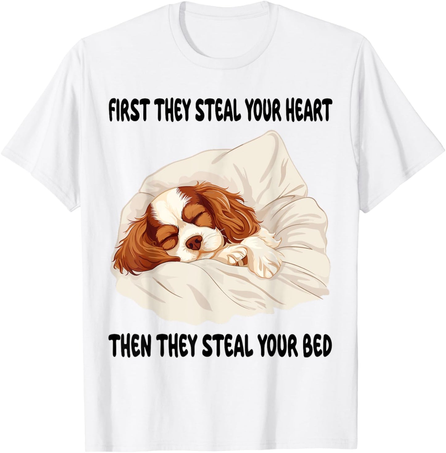 Cavalier King Charles Spaniel Sleeping Pajamas Nightgown T-Shirt