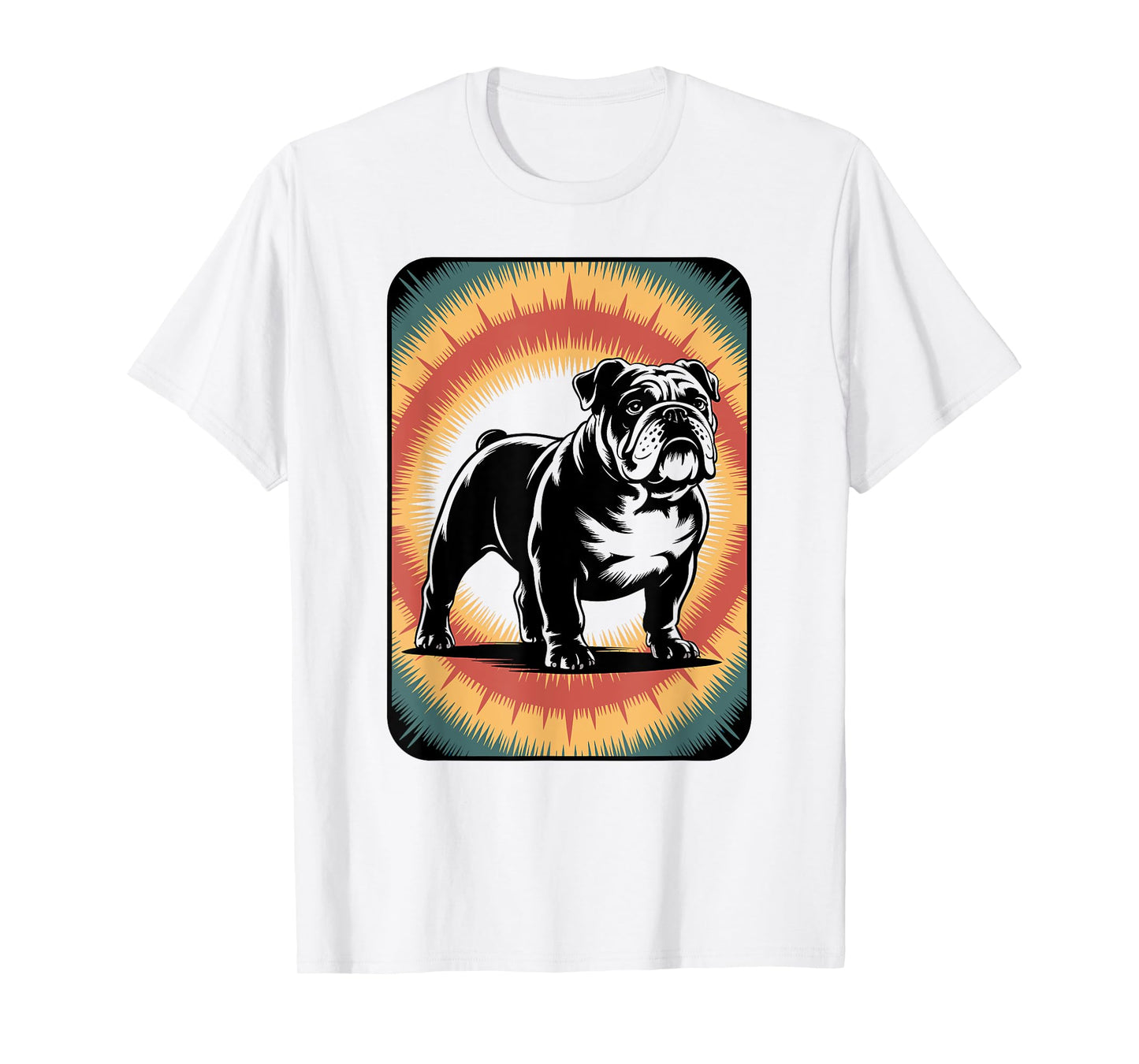 Tie Dye English Bulldog Portrait Dog Mom Bulldog Dog Rasta T-Shirt