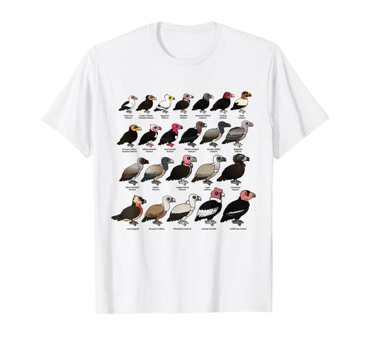 Every Vulture Cute Cartoon Bird T-Shirt | World Vultures