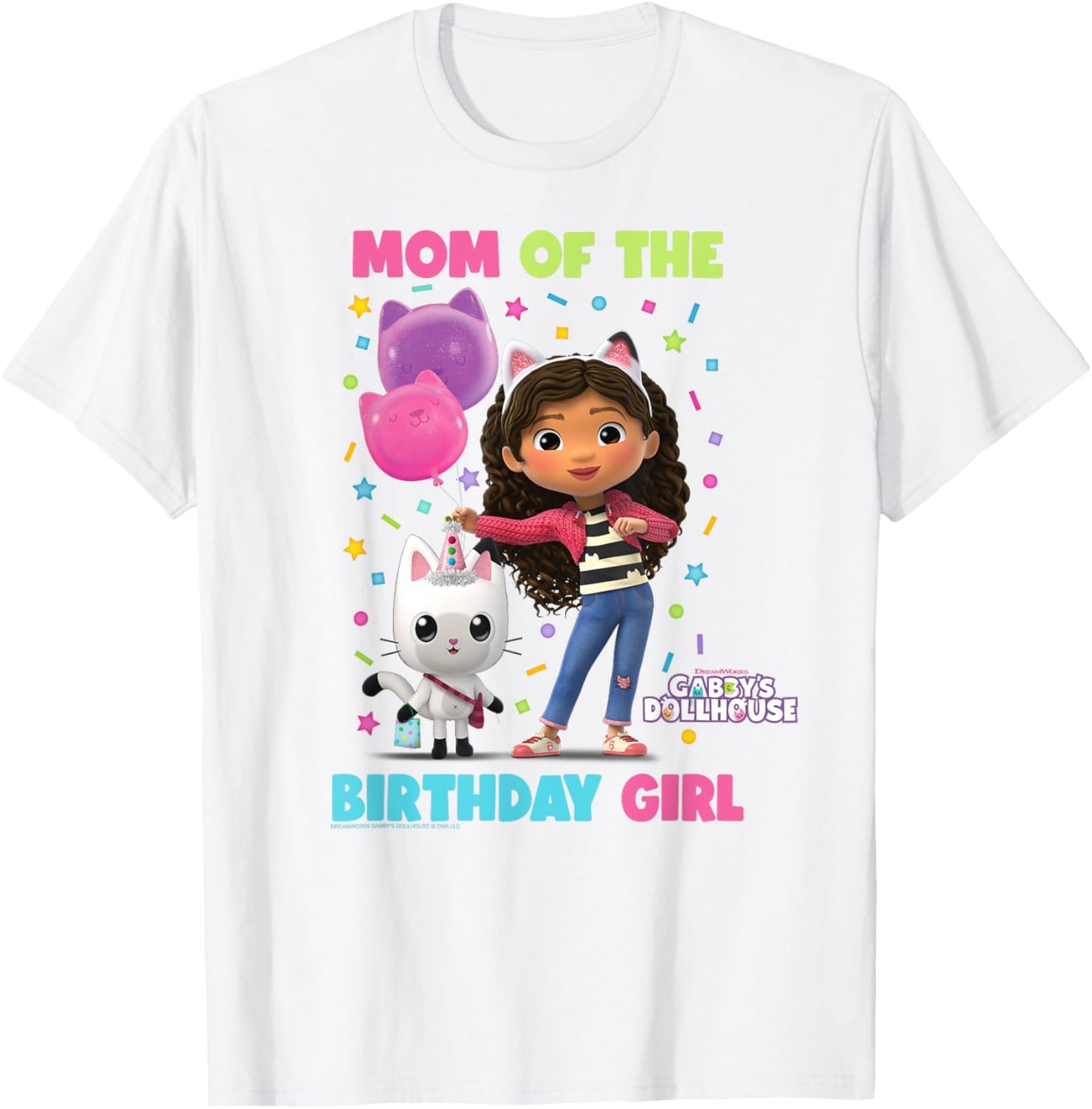 DreamWorks Gabby's Dollhouse Mom of The Birthday Girl T-Shirt