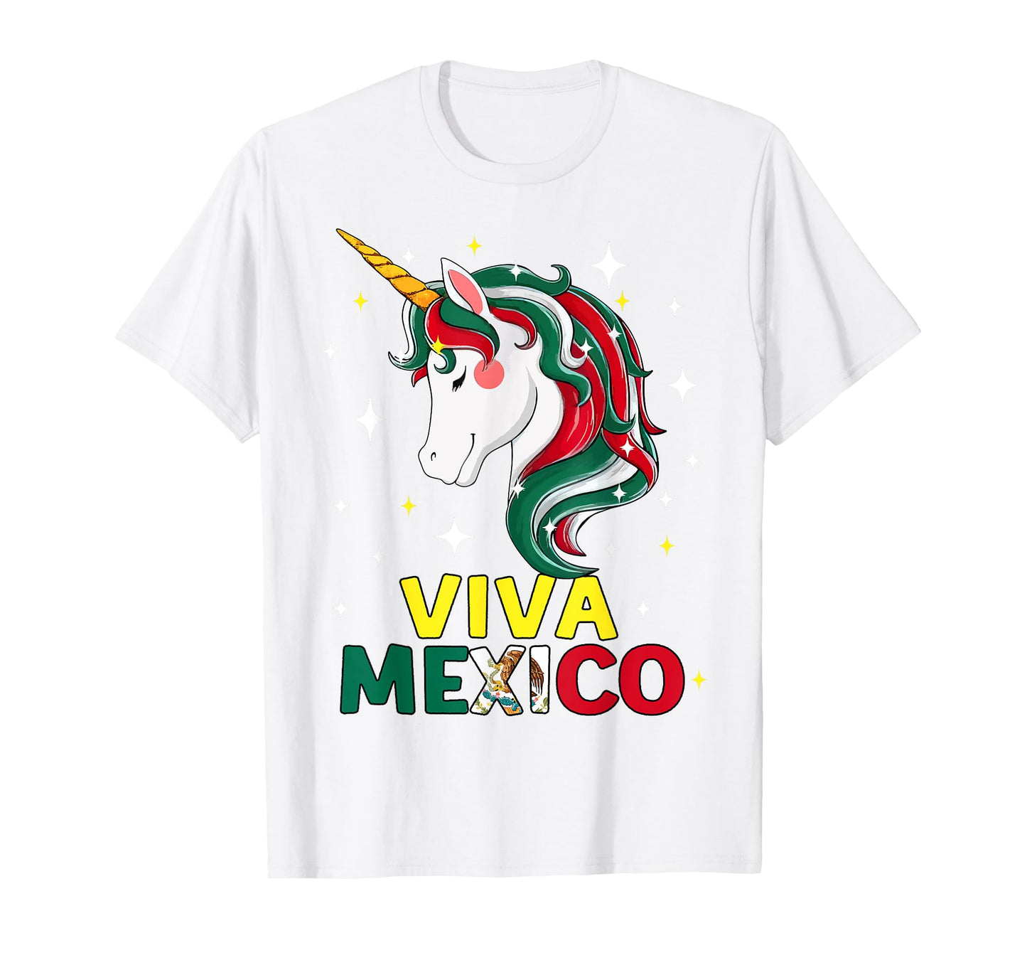Viva Mexico Shirt Girl Mexican Flag Unicorn Independence Day T-Shirt