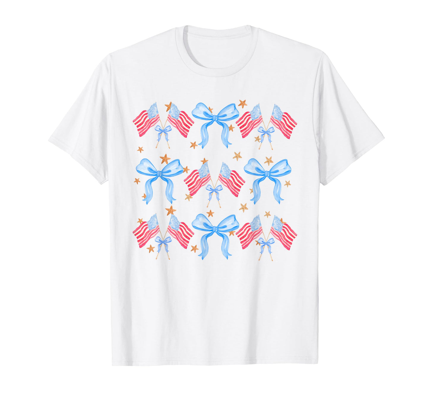 Patriotic Coquette 4th July American Flag Independence Day T-Shirt for Women Men