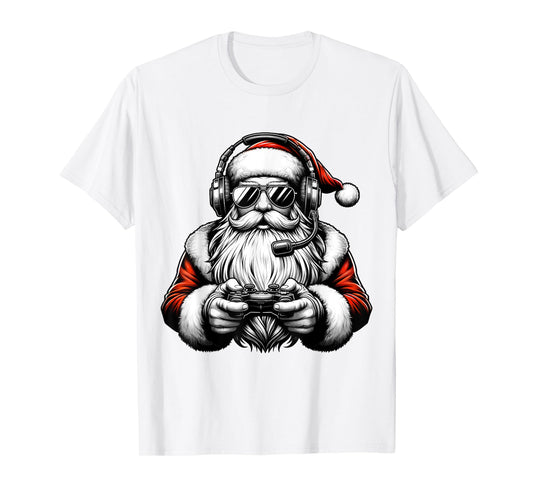 Christmas Gamer Boys Video Game Santa Xmas T-Shirt