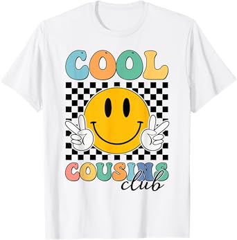 Cool Cousin Club Retro Cousin Matching Family Crew T-Shirt