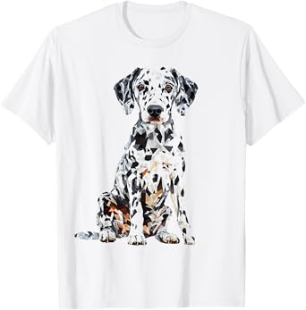 Dalmatian Dog Motif Pet Illustration Dalmatian T-Shirt for Men Women Kids