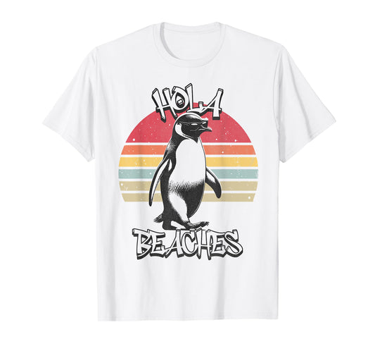 Hola-Beaches - Funny Beach Vacation Emperor Penguin T-Shirt