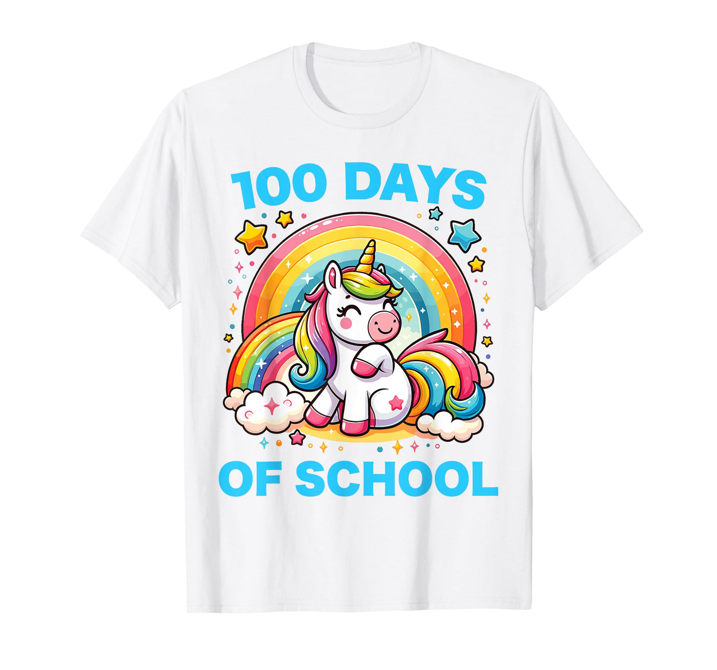 100 Days of School Unicorn Girls Teacher 100th Day of School T-Shirt