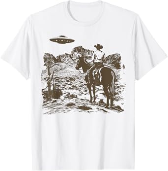Ufo Western Cowboy T-Shirt