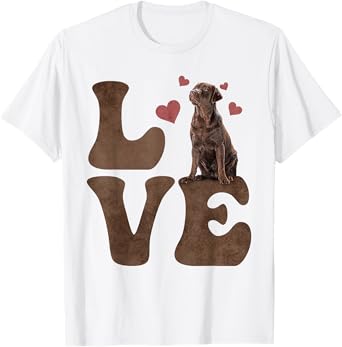 Chesapeake Bay Retriever Dog LOVE T-Shirt for Men Women Kids