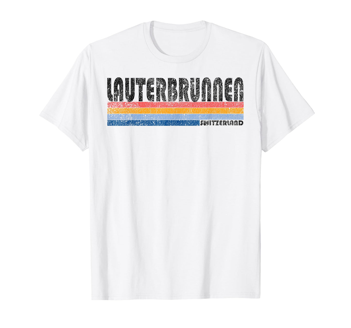 Vintage 1980s Style Lauterbrunnen Switzerland T Shirt T-Shirt