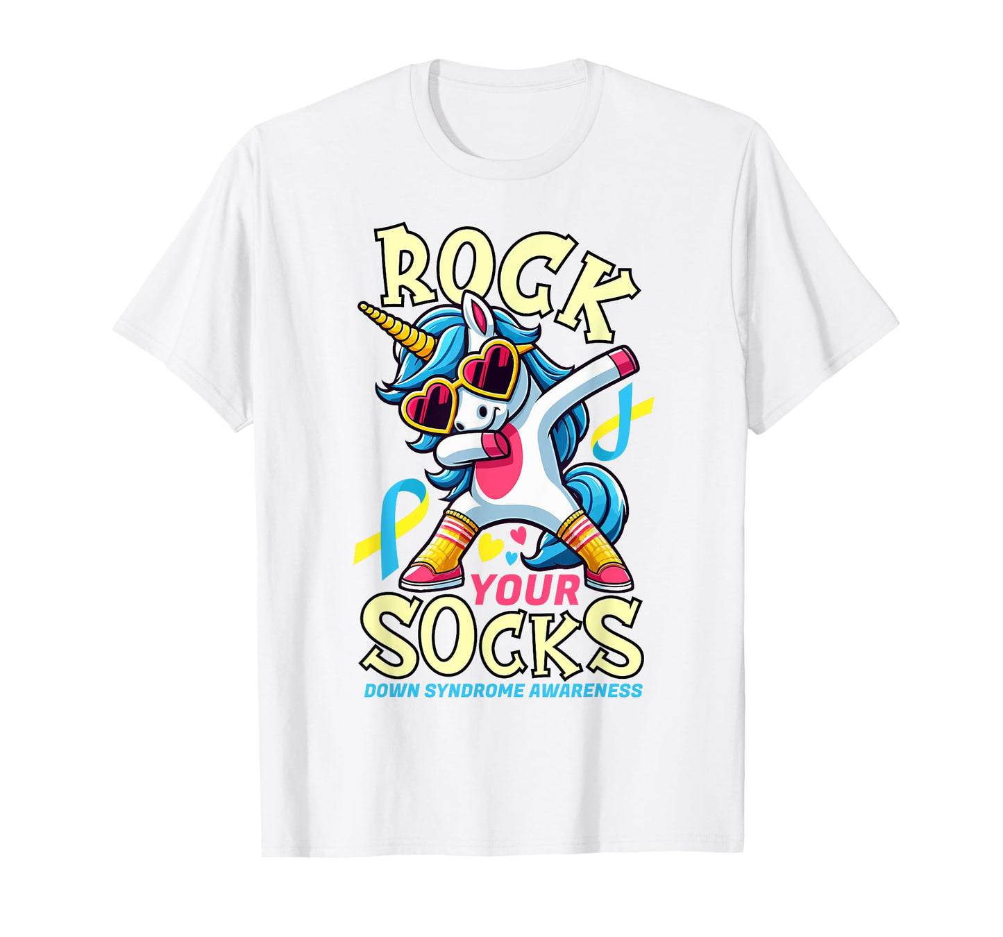 Rock Your Socks Down Syndrome Awareness Day Unicorn WDSD T-Shirt