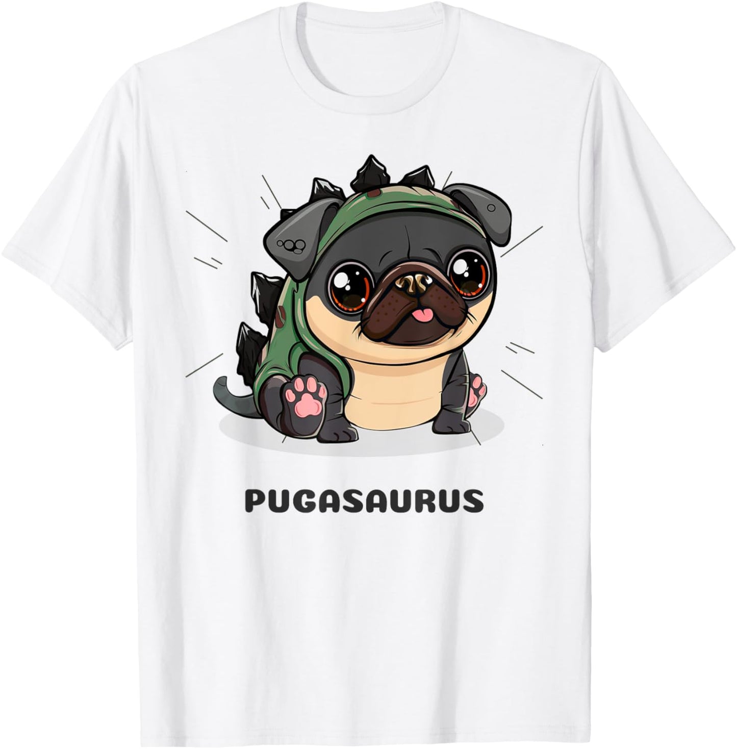 Funny Pug Dinosaur And Pugasaurus T-Shirt