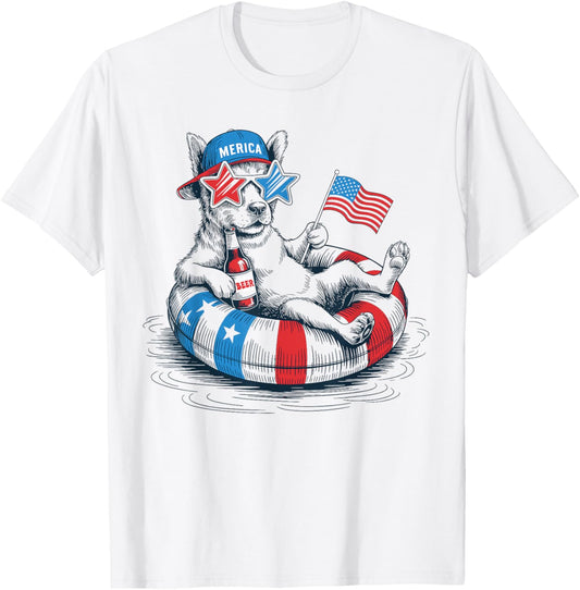 Funny 4th of July Dog Lover Patriotic Dogs For Men Women T-Shirt