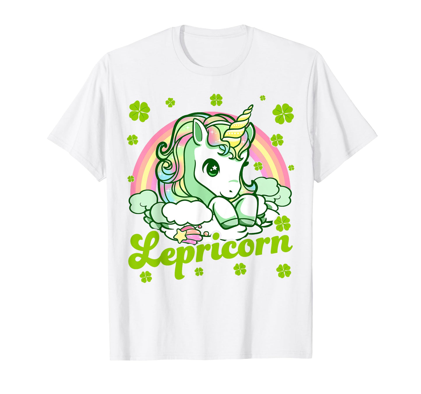 Lepricorn Rainbow St Patricks Day Unicorn Girls Kids Teacher T-Shirt
