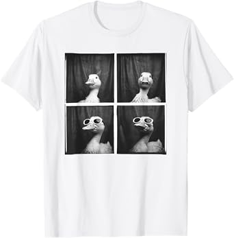 Duck In Sunglasses Quirky Farm Duckling Funny Duck Lover T-Shirt