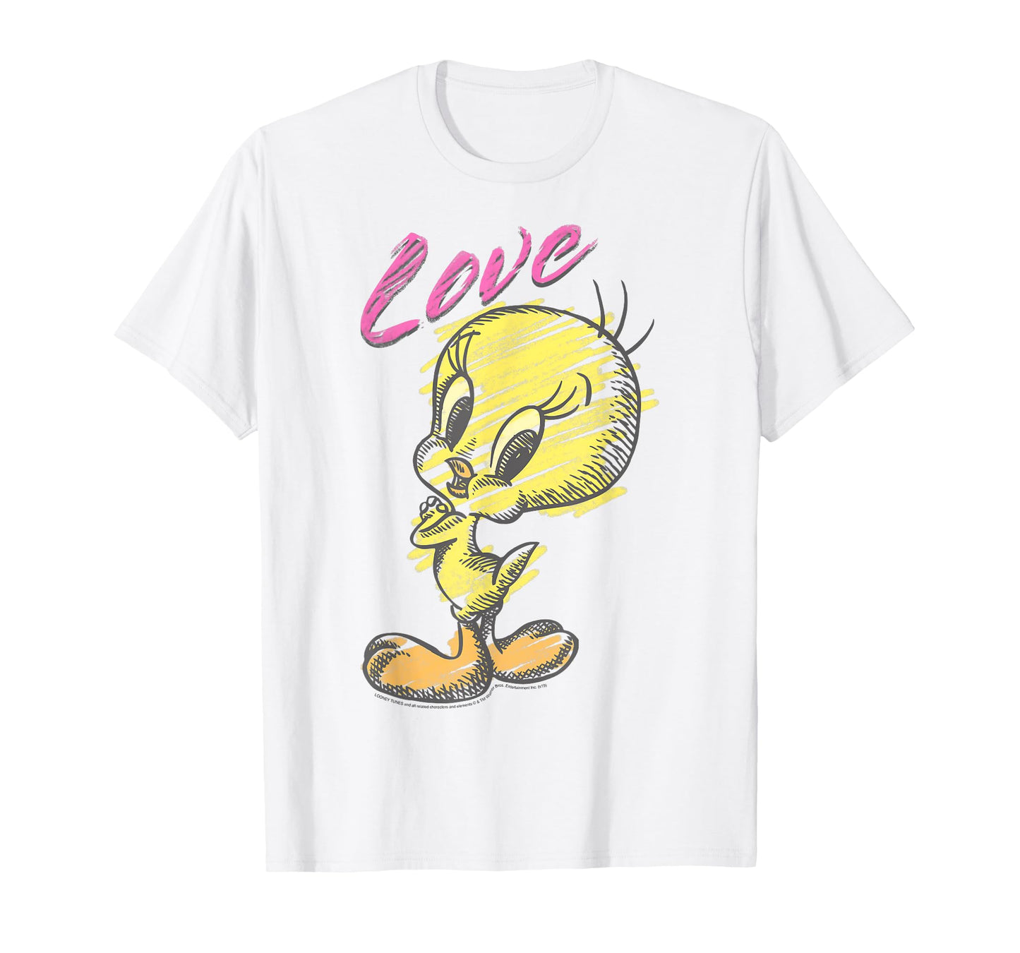 Looney Tunes Tweety Bird Love Sketch T-Shirt
