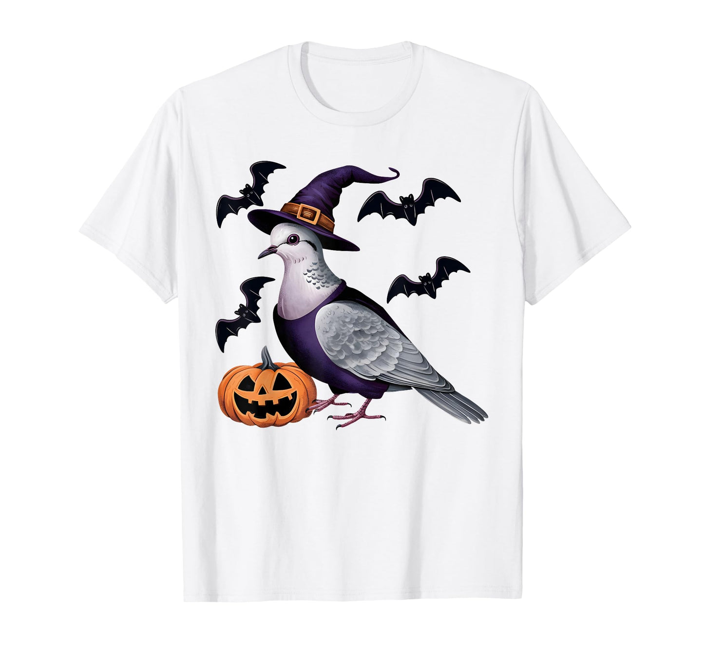 Dove Bird Halloween Costume Scary Pumpkin Bat Witch T-Shirt