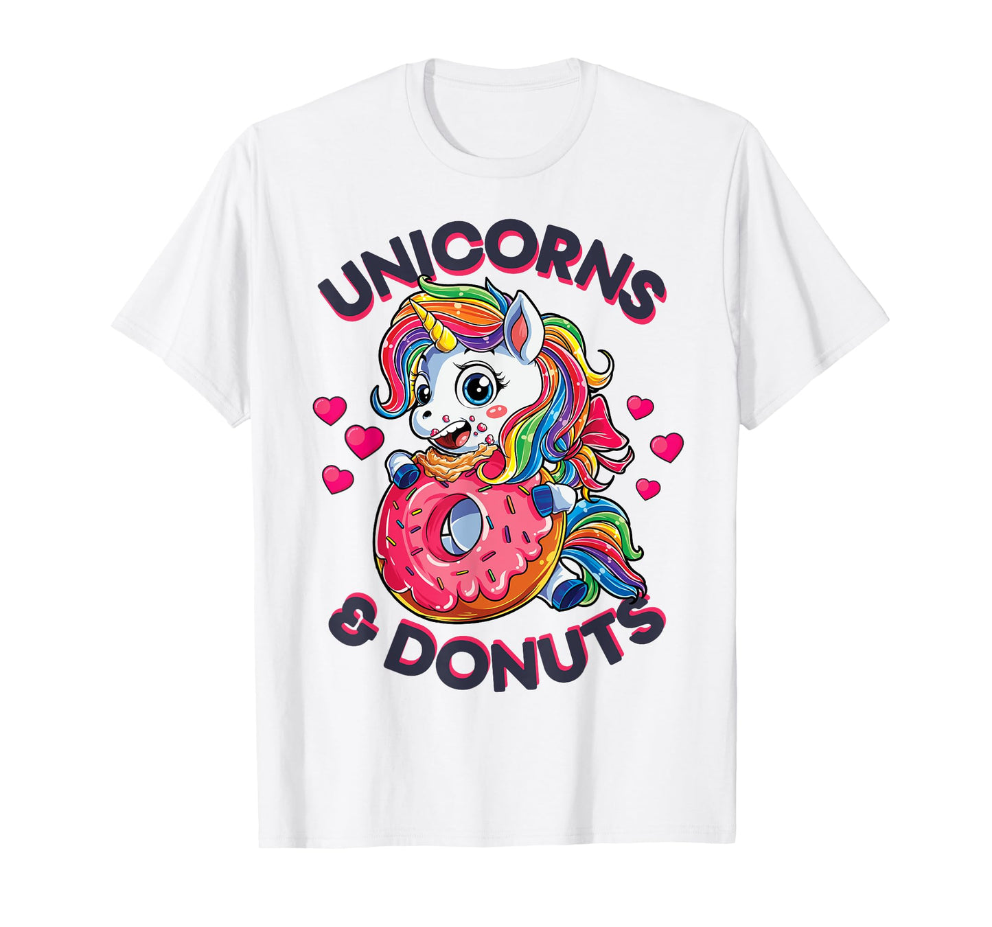 Unicorns & Donuts T shirt Girls Unicorn Squad Rainbow Gifts T-Shirt