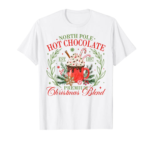 North Pole Hot Chocolate Premium Christmas Blend Xmas T-Shirt