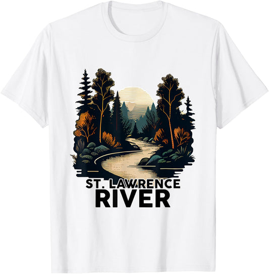 St. Lawrence River T-Shirt Retro River St. Lawrence T-Shirt